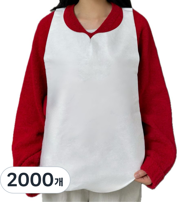 베스터치 일회용 앞치마 식당 손님용, 2000개, 화이트