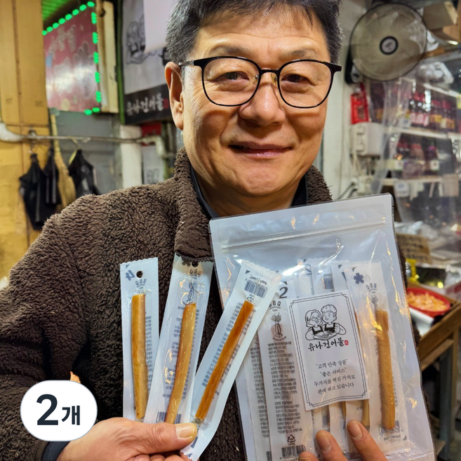 촉촉 바베큐 맥주안주 페스츄리오징어 스틱, 2개, 120g