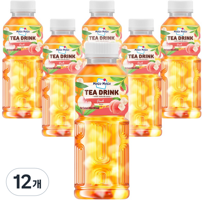 모구모구 티드링크 위드 나타데코코 복숭아맛, 12개, 450ml