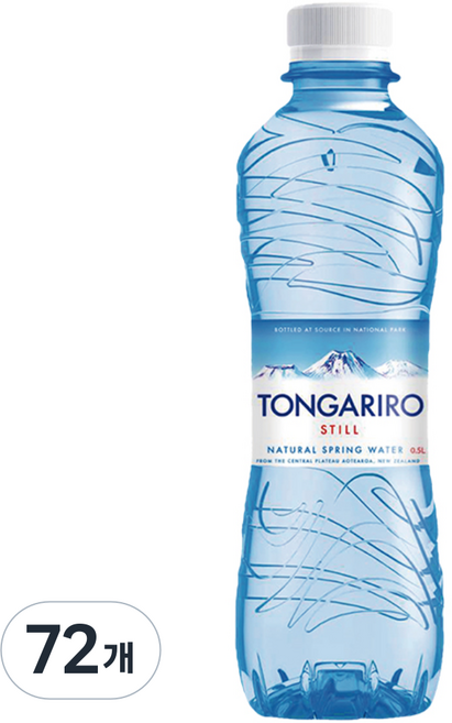 뉴질랜드 통가리로워터 프리미엄 미네랄워터, 72개, 500ml