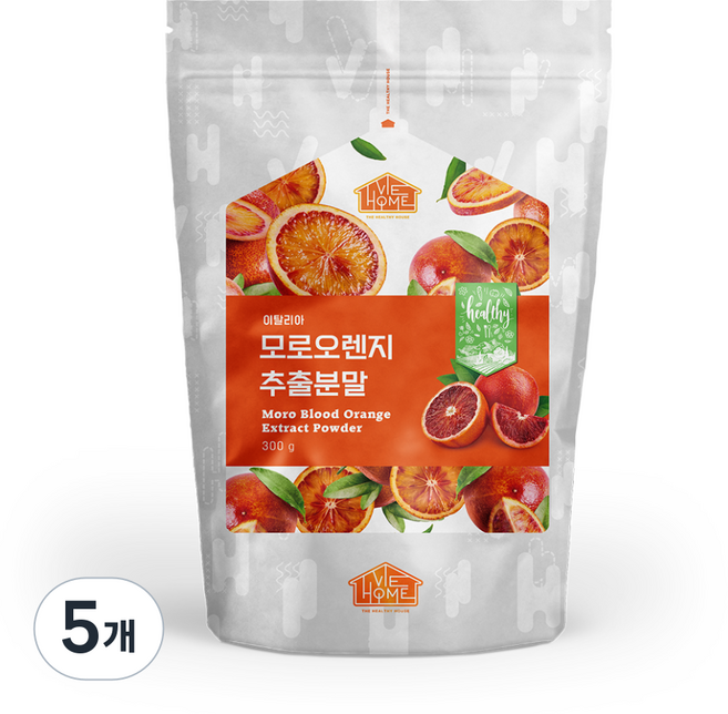 건강한우리집비옴 이탈리아 모로오렌지 추출분말, 5개, 300g