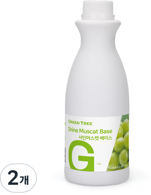 그린트리 샤인머스캣 에이드 베이스 1.2kg, 2개
