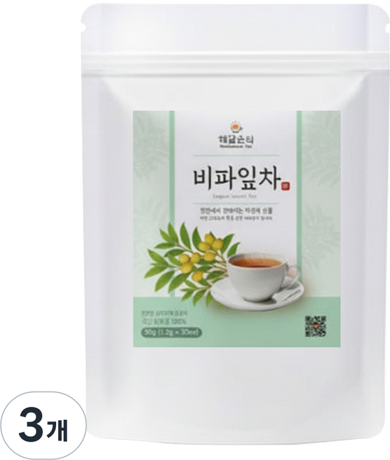 해담은티 비파잎차 생분해티백, 1.5g, 3개, 30개입