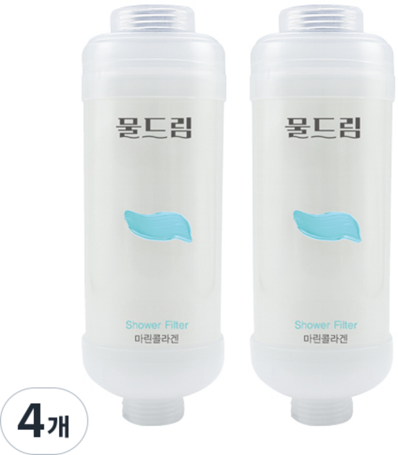 샤워필터 염소제거 비타민C 피부보습 녹물제거 두피케어 아로마향, 4개, 아이리스