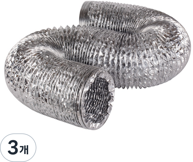 덕트몰 알루미늄 덕트 호스 배관 길이 2.5M / 알류미늄 은박 주름관 자바라 호수, 3개