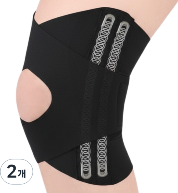 에이얼 스포츠 무릎 지지대, 블랙, 2개
