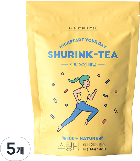 스키니퓨리티 슈링티 호박 우엉 메밀, 1.5g, 30개입, 5개