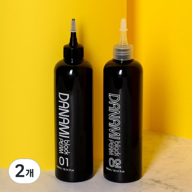 향기좋은 무알카리 다나미 블랙 펌제 1제+2제 파마약 600ml, 2개