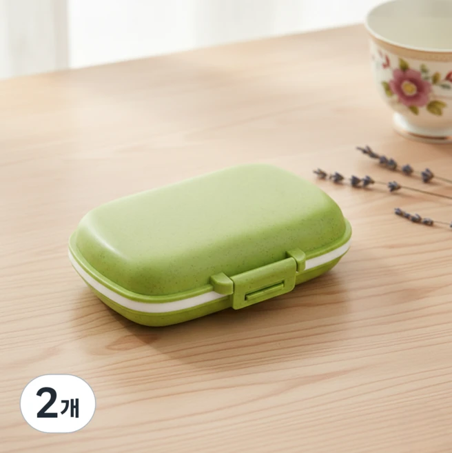 휘모멘트 이중밀폐 실용성 휴대용약통 알약케이스 그린, 2개 - 쿠팡