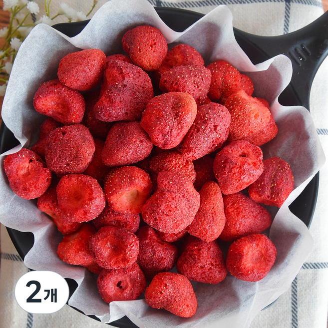유나건어물 새콤달콤 건 말린 동결건조딸기 과일, 120g, 2개