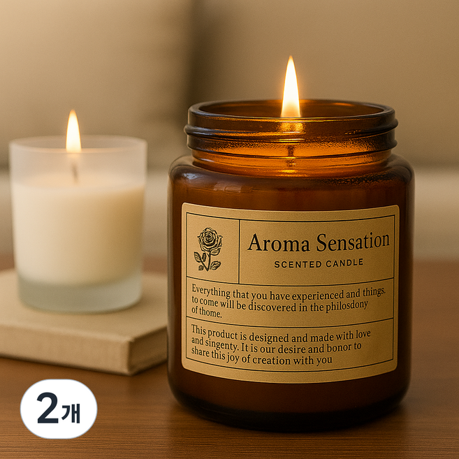 보르넬리 향기좋은 향초 캔들 집안 주방 냄새제거, 2개, 190g, 프리지아