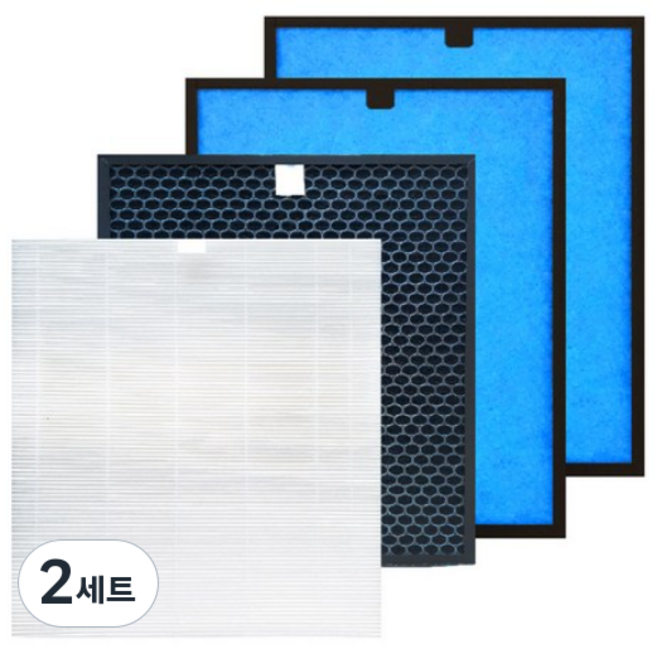 코웨이 APD-0514B AP-0512AH 시리즈 공기청정기 호환 필터 세트, 2세트