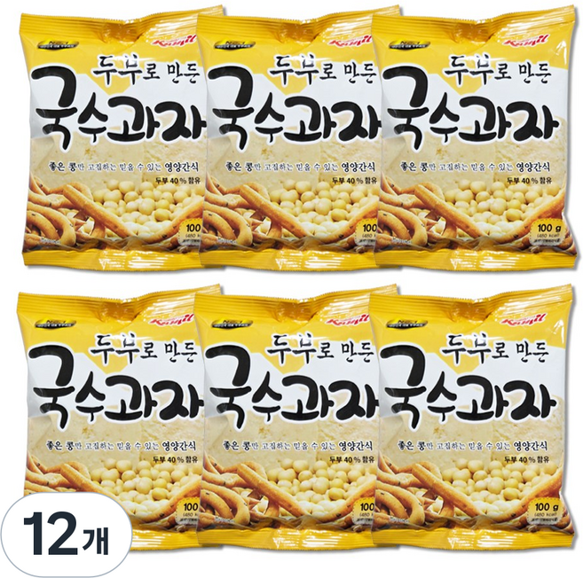 두부로만든 국수과자 두부과자, 100g, 12개