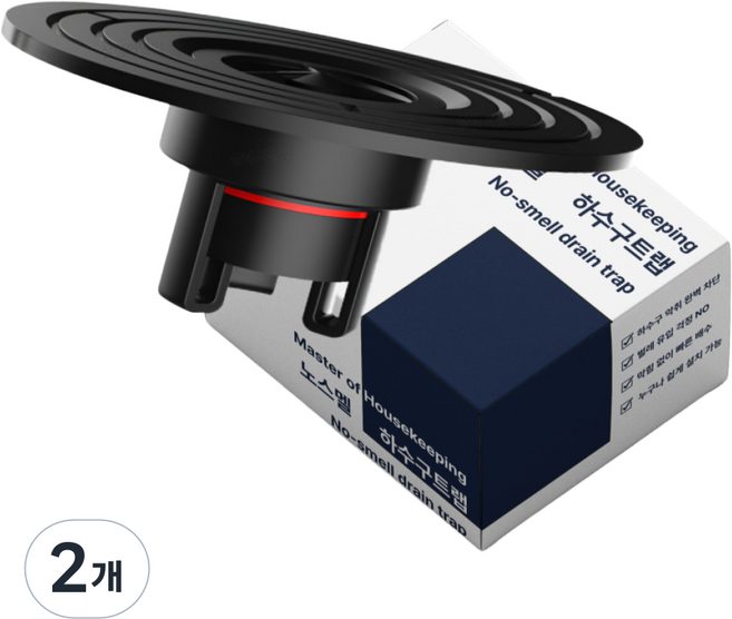 살림의달인 노스멜 하수구트랩 배수구 화장실 냄새제로 냄새차단 벌레 역류 차단, 2개