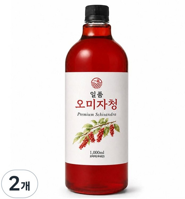 오미자청 오미자원액 일품오미자청, 2개, 1개입, 1000L