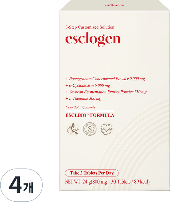 에스클로겐 프리미엄 솔루션, 4개, 30정