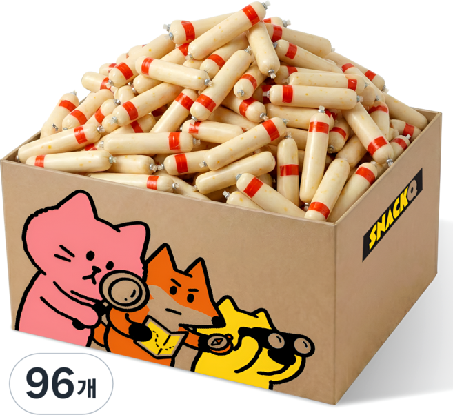 스낵큐 노브랜드 과자, 96개, 더블링 치즈소시지