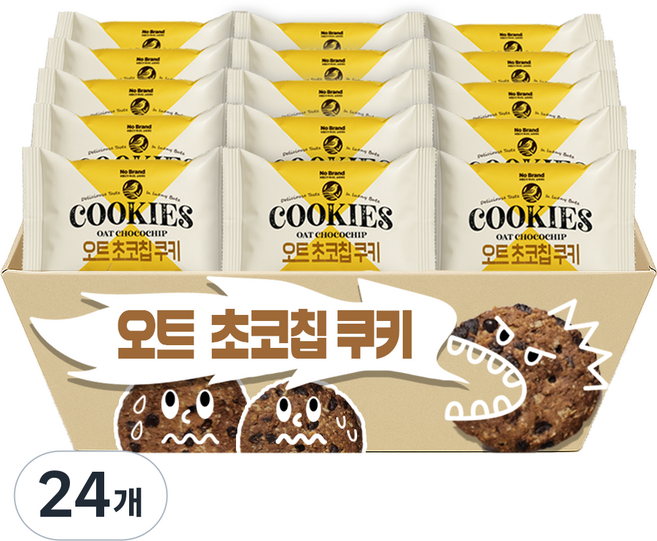 스낵큐 노브랜드 과자, 24개, 오트초코칩쿠키