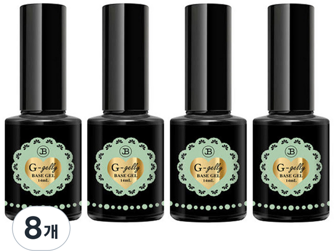 네일처방 그라시아 진비 지젤리베이스젤 정품, 14ml, 8개