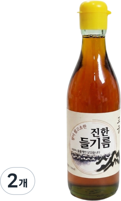 고궁전통압착 100% 통들깨 들기름350ml, 2개, 350ml