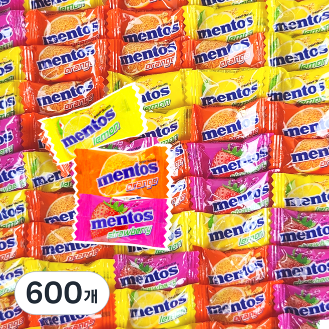 맛도리 대용량 멘토스 푸르티 (개별포장) 300개입, 2.7g, 600개