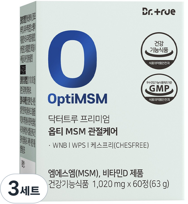 닥터트루 프리미엄 옵티 MSM 관절케어, 60정, 3세트