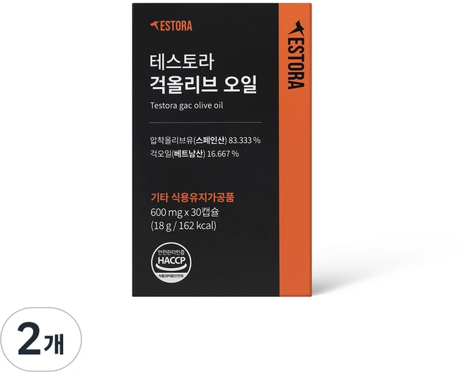 테스토라 걱올리브 오일, 2개, 30정 - 쿠팡