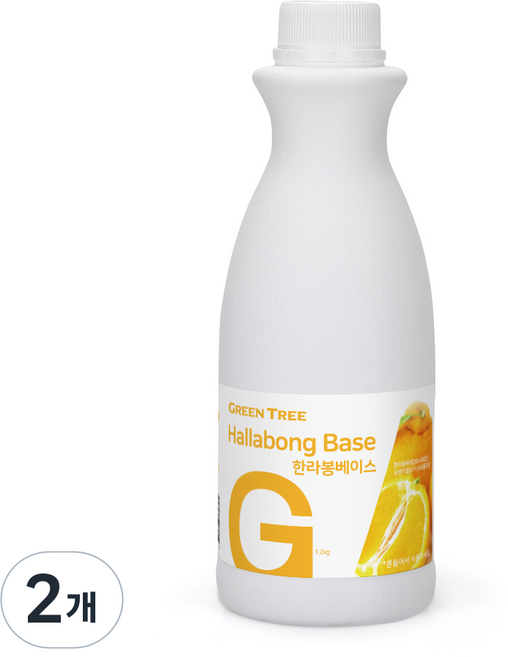 그린트리 한라봉 에이드 베이스 1.2kg, 2개