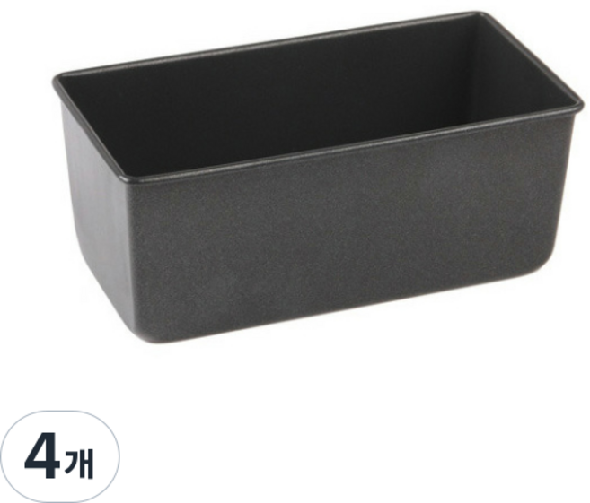 밤식빵팬 유압 양면코팅 로프팬 파운드팬 x8cm, 4개