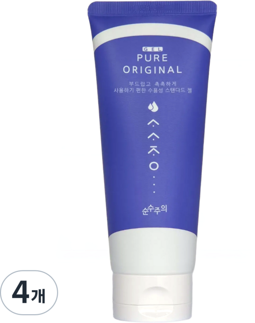 순수주의 퓨어 오리지널 러브 마사지 젤, 4개, 160ml
