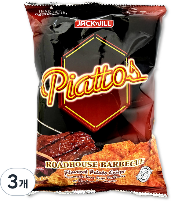피아토스 바베큐향 감자칩, 85g, 3개