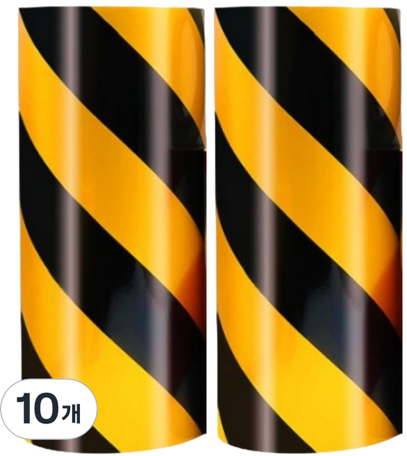 테이프 마스터 안전 테이프 경고테이프 18m, 황색검정사선, 2개
