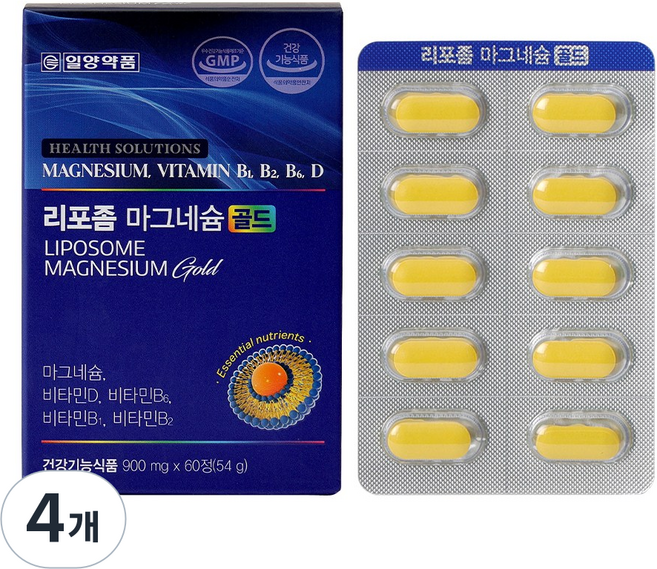 일양약품 리포좀 마그네슘 골드 - 체내 흡수율을 위함 리포좀 제형공법, 4개, 60정