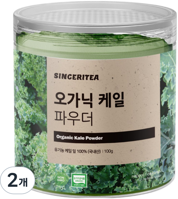닥터비옴 유기농 100% 케일 분말, 100g, 2개