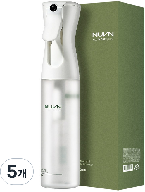 누븐 탈취제 냄새삭제 섬유탈취제 룸스프레이, 300ml, 5개