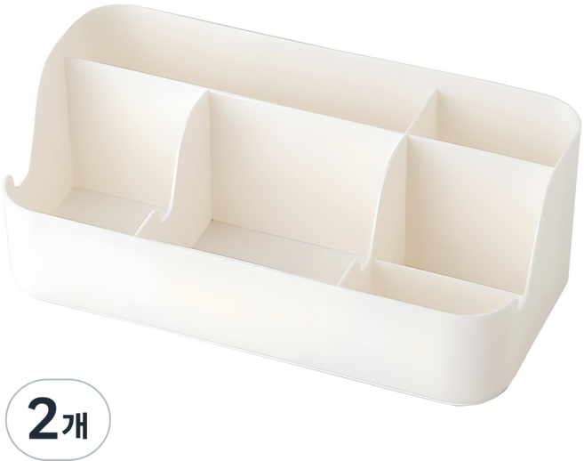 코지메이트 다용도 소품 정리함 데스크 화장대 오거나이저, 2개, 화이트