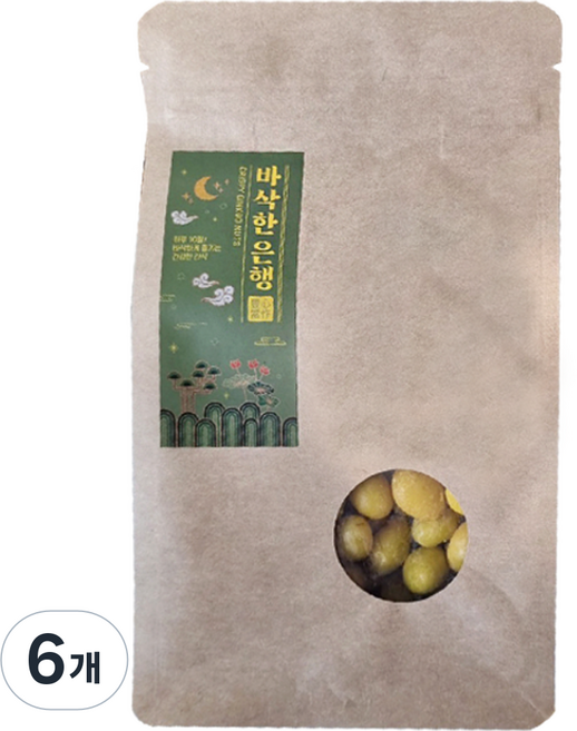 풍심당 바삭한 은행 하루 견과류 저당간식 회사 간식 건강간식, 6개