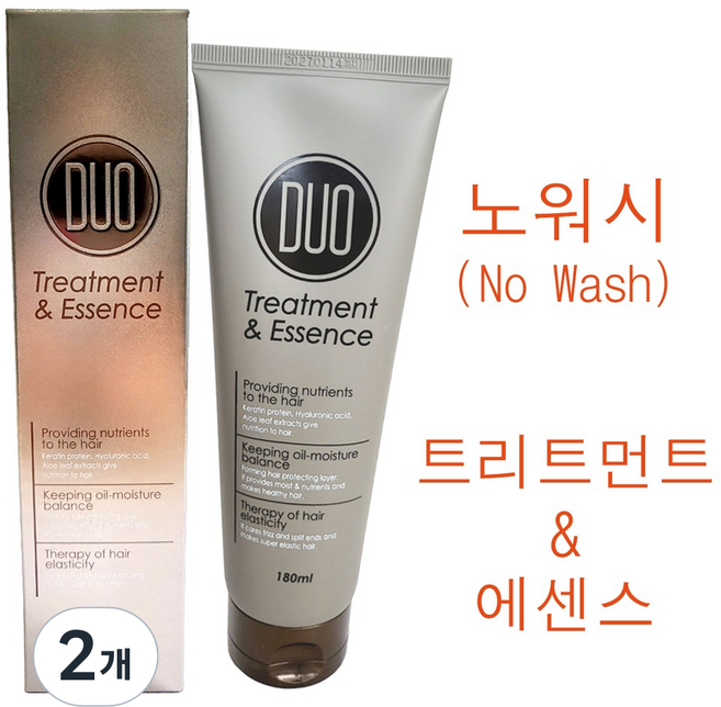 듀오 DUO 실크 앤 샤인 트리트먼트 앤 에센스 180ml, 2개