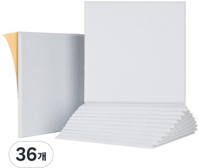 접착식 인테리어 9T 방음판 흡음재 30cm 30cm, 36개, 화이트