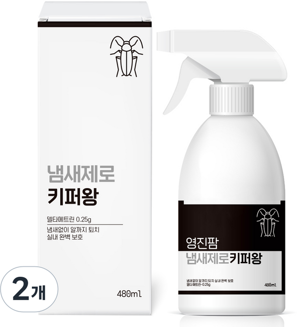 영진팜 키퍼왕 살충제 강력한 무취 바퀴벌레약, 480ml, 2개