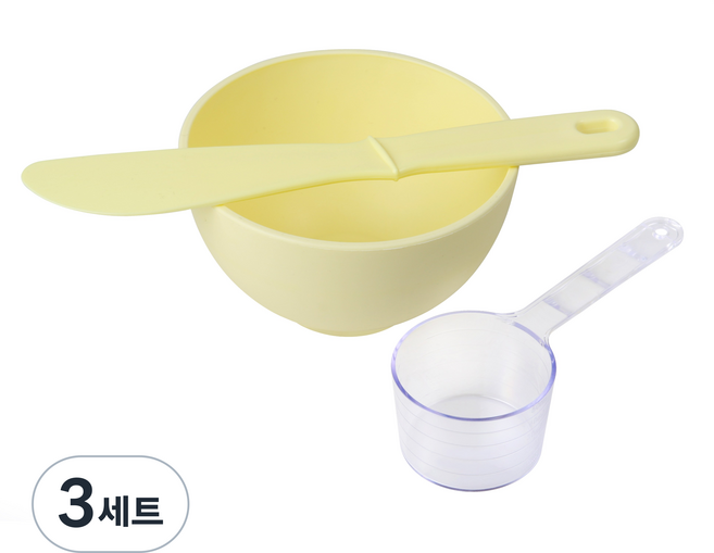 어반뷰티 모델링 팩도구 세트 3종 소형 300ml 100% 국산 직접제조, 3세트, 노랑