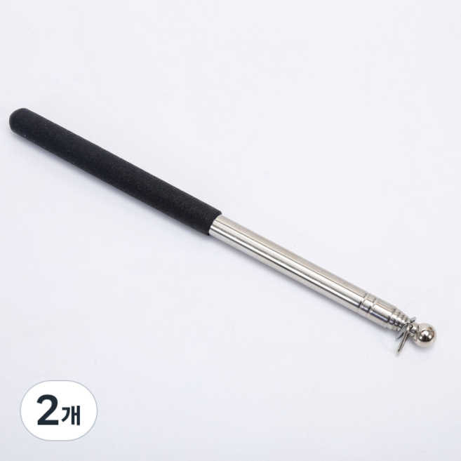 도나토르 가이드용 깃대 휴대용 여행용 깃발, 2개, 블랙/실버