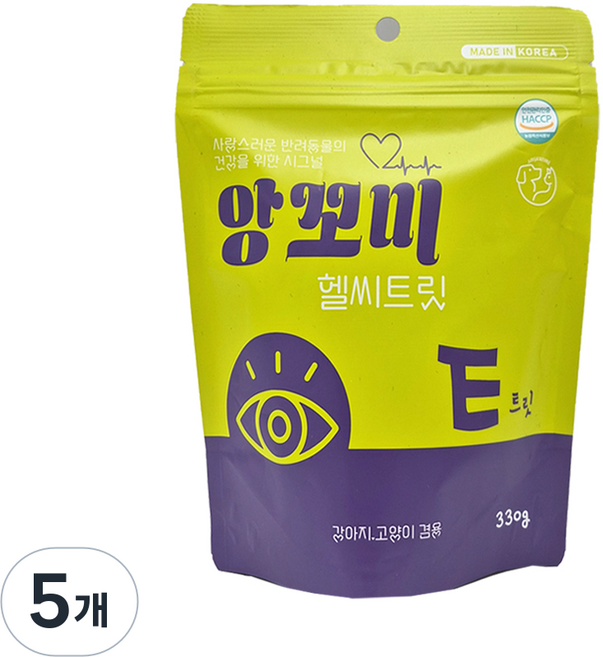 앙꼬미 헬씨트릿 강아지 고양이 겸용 영양제 E트릿 330g, 5개, 눈물개선/눈건강, 33회분