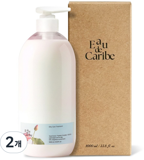 [만족도98%극손상 트리트먼트] 오드 카리브 맥주효모 10만PPM 극손상 복구 트리트먼트 로즈머스크향, 2개, 1L