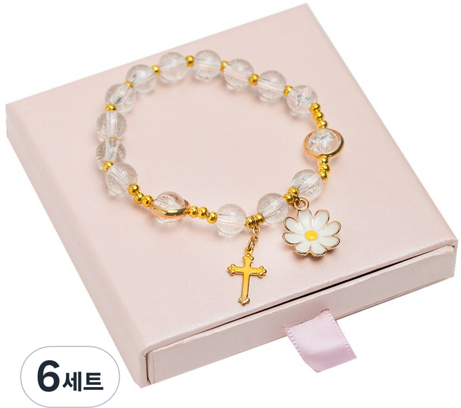 다니엘의기도 묵주 팔찌, 6세트, 골드01_S
