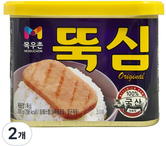 목우촌 뚝심 오리지널, 300g, 2개