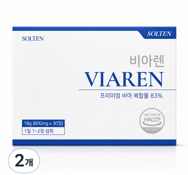 [비아렌] 남성정활제 600mg 국내 유일 활력 책임 솔루션 정력, 2개, 30정