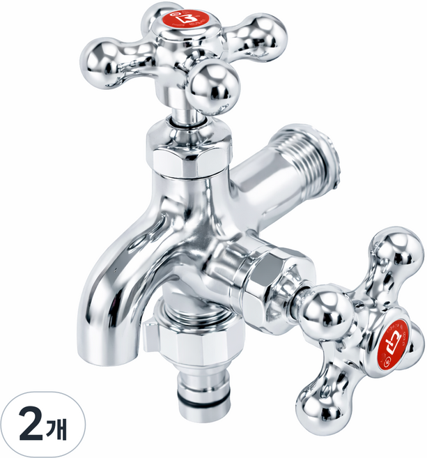 비욘드퍼니싱 국내생산 두갈래 가로 수도꼭지 KC, 2개