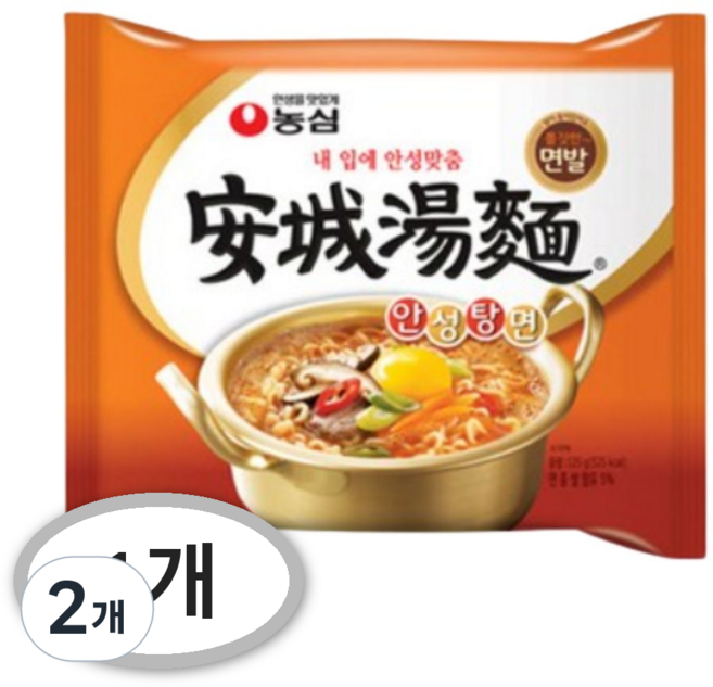 농심 안성탕면 125g, 2개