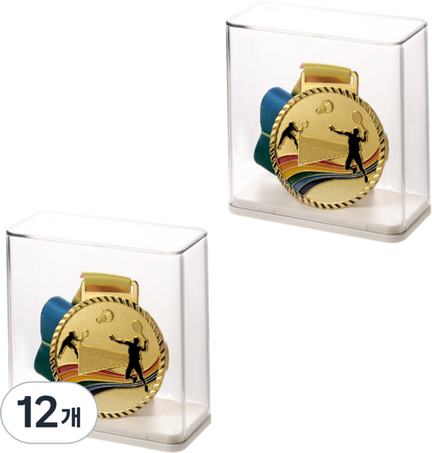 메달보관함 메달 보관 보관함 케이스 진열대 디스플레이 전시 거치대, 12개, 메달 보관함 투명색